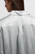 Load image into Gallery viewer, Satin Blouse With Wide Sleeve - Light Metal Grey