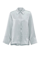 Load image into Gallery viewer, Satin Blouse With Wide Sleeve - Light Metal Grey