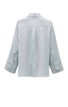 Load image into Gallery viewer, Satin Blouse With Wide Sleeve - Light Metal Grey