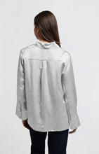 Load image into Gallery viewer, Satin Blouse With Wide Sleeve - Light Metal Grey