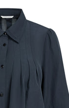 Load image into Gallery viewer, Sheer Pleated Blouse - Cat Black