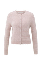 Load image into Gallery viewer, Short Cardigan with detail (Alpaca Blend) - Pink Melange