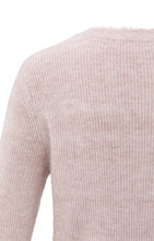 Load image into Gallery viewer, Short Cardigan with detail (Alpaca Blend) - Pink Melange