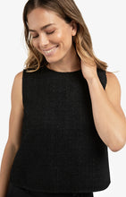Load image into Gallery viewer, Sleeveless Top with Bow details at back - Black