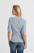 Load image into Gallery viewer, Cotton V Neck Sweater - Grey Dawn Blue