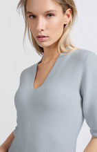 Load image into Gallery viewer, Cotton V Neck Sweater - Grey Dawn Blue