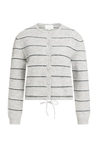 Load image into Gallery viewer, Striped Knitted Cardigan - Grey