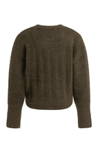 Load image into Gallery viewer, Sweater with batwing sleeve & drawstring hem - Slate Brown