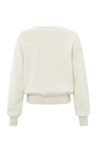 Load image into Gallery viewer, Cotton Sweater with Stitching Detail - Chalk