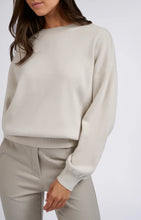 Load image into Gallery viewer, Cotton Sweater with Stitching Detail - Chalk