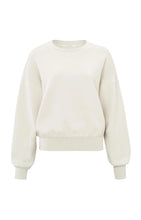 Load image into Gallery viewer, Cotton Sweater with Stitching Detail - Chalk
