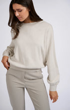 Load image into Gallery viewer, Cotton Sweater with Stitching Detail - Chalk
