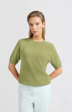 Load image into Gallery viewer, Short Sleeve Sweater - Olive Melange