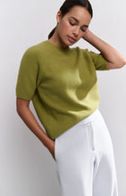 Load image into Gallery viewer, Short Sleeve Sweater - Olive Melange
