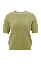 Load image into Gallery viewer, Short Sleeve Sweater - Olive Melange