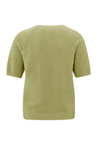 Load image into Gallery viewer, Short Sleeve Sweater - Olive Melange