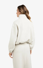 Load image into Gallery viewer, Sweatshirt with balloon sleeves and zip collar