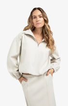 Load image into Gallery viewer, Sweatshirt with balloon sleeves and zip collar