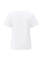 Load image into Gallery viewer, Round Neck Cotton Blend Tee - White