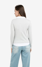 Load image into Gallery viewer, Cotton Faux Double Layer Top - Blue Grey