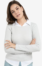 Load image into Gallery viewer, Cotton Faux Double Layer Top - Blue Grey