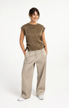Load image into Gallery viewer, Top with drawstring details - Teak Brown