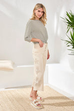 Load image into Gallery viewer, Audrey Wide Leg Crop with Crochet Detail - Ecru