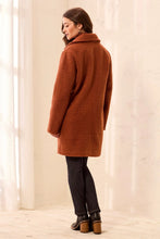 Load image into Gallery viewer, Boucle Button Front Coat - Maple