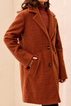 Load image into Gallery viewer, Boucle Button Front Coat - Maple
