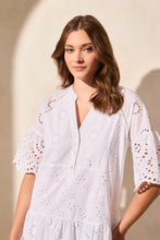 Load image into Gallery viewer, Cotton Eyelet Swing Dress