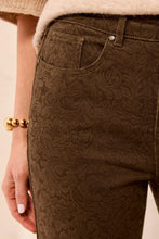 Load image into Gallery viewer, Patterned High Rise Wide Leg Twill Pant