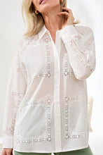 Load image into Gallery viewer, Embroidered Cotton Voile Blouse