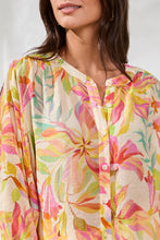 Load image into Gallery viewer, Flowy Dolman Sleeve Blouse - Rose Silk Print