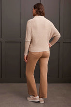 Load image into Gallery viewer, Cotton Funnel Neck Sweater - Tan