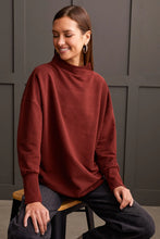 Load image into Gallery viewer, Funnel Neck Tunic - Heather Rum