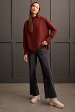 Load image into Gallery viewer, Funnel Neck Tunic - Heather Rum