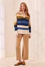 Load image into Gallery viewer, Collared Striped Sweater - Aloe
