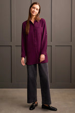 Load image into Gallery viewer, Crepe Tunic Blouse - Plum