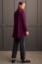 Load image into Gallery viewer, Crepe Tunic Blouse - Plum