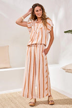 Load image into Gallery viewer, Pull On Flowy Linen Blend Pant - Sahara Beige