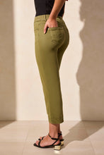 Load image into Gallery viewer, Pull On Kick Flare Capri - Loden