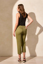 Load image into Gallery viewer, Pull On Kick Flare Capri - Loden