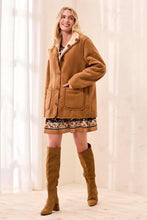 Load image into Gallery viewer, Reversible Sherpa & Faux Suede Jacket
