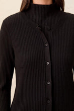 Load image into Gallery viewer, Ribbed Cardigan - Black