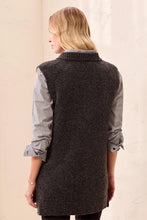 Load image into Gallery viewer, Tunic Length Sweater Vest - Charcoal