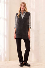 Load image into Gallery viewer, Tunic Length Sweater Vest - Charcoal
