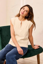 Load image into Gallery viewer, Soft Crew Neck Sleeveless Sweater - Cream