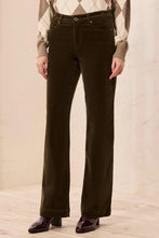 Load image into Gallery viewer, High Rise Stretch Corduroy Wide Leg Pant - Basil