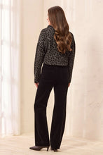 Load image into Gallery viewer, High Rise Stretch Corduroy Wide Leg Pant - Black