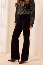 Load image into Gallery viewer, High Rise Stretch Corduroy Wide Leg Pant - Black